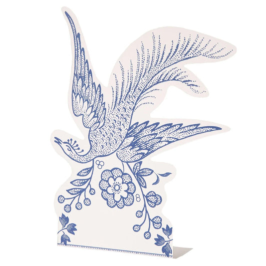 Blue Asiatic Pheasants Place Cards