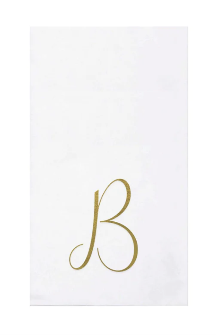 Vietri Gold Monogram Papersoft Napkin - B