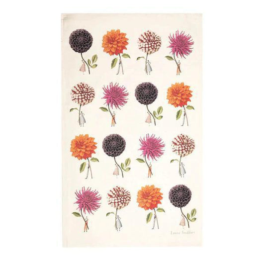 In Bloom Multi Dahlias Tea Towel