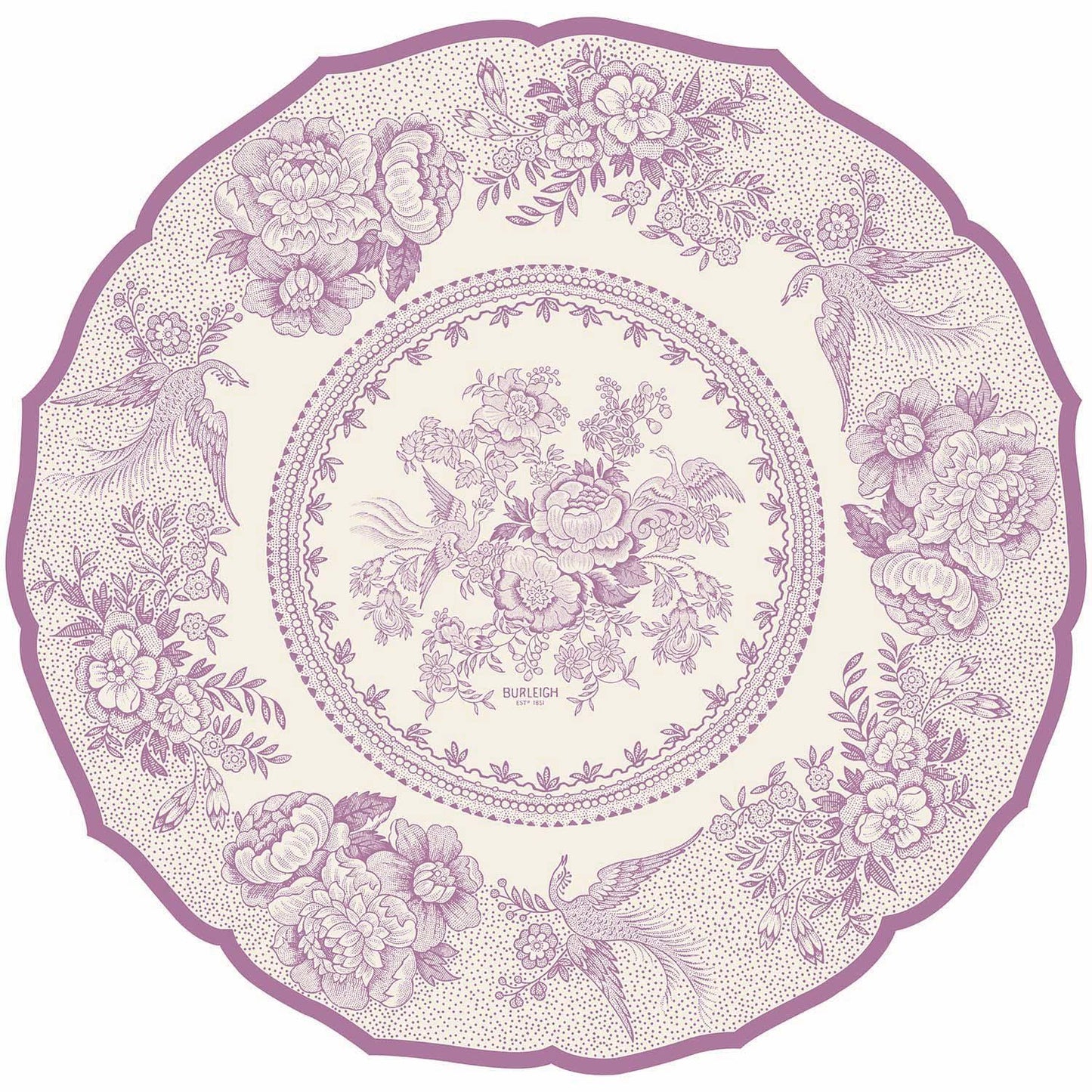 Die-cut Lilac Asiatic Pheasants Placemat