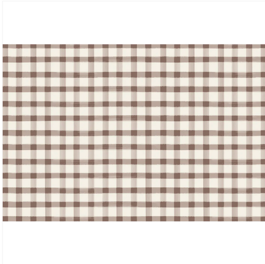 Brown Painted Check Placemat