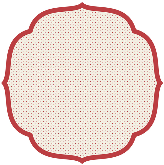 Die-Cut Red Swiss Dot Placemat